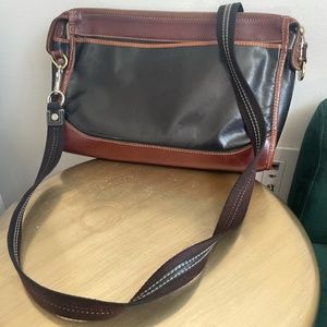 Vintage Brahmin Brown and Black Leather Bag